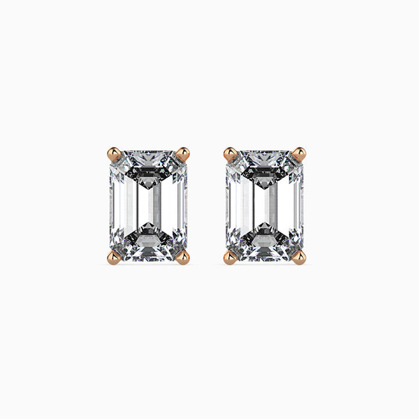 0.75-0.75 pointer each 1.5CT Emerald Pair Studs