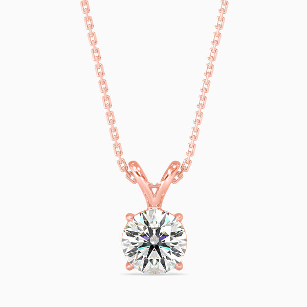 1.5 CT Solitarie Round v Pendant without chain